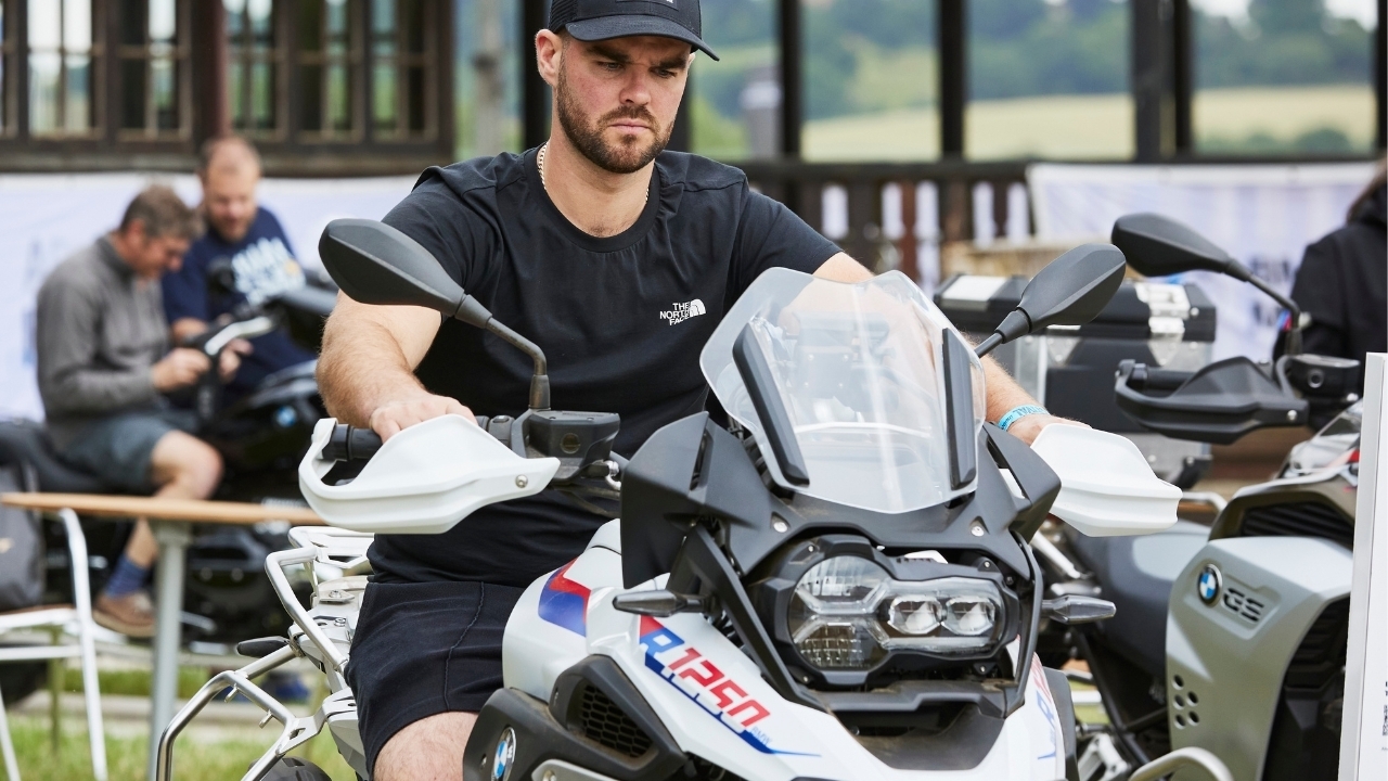 An ABR Festival visitor sitting on a BMW R GS Adventure