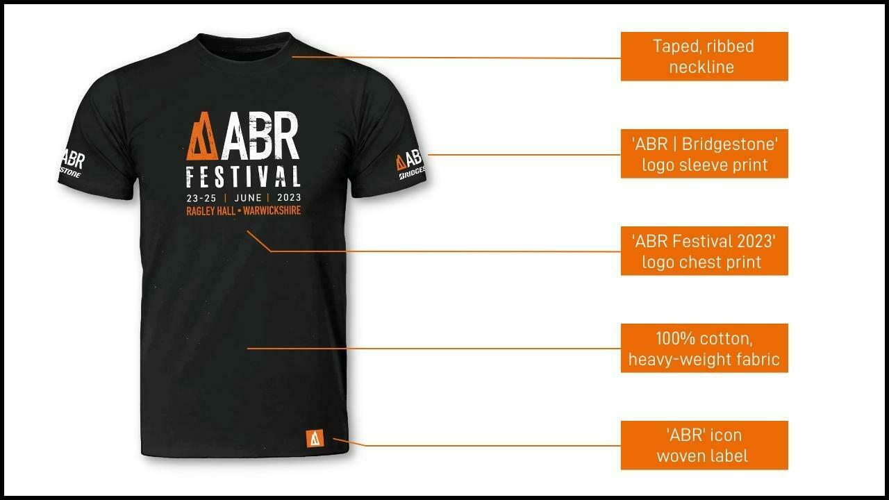 4 Feature of the new 2023 ABR Festival t-shirt