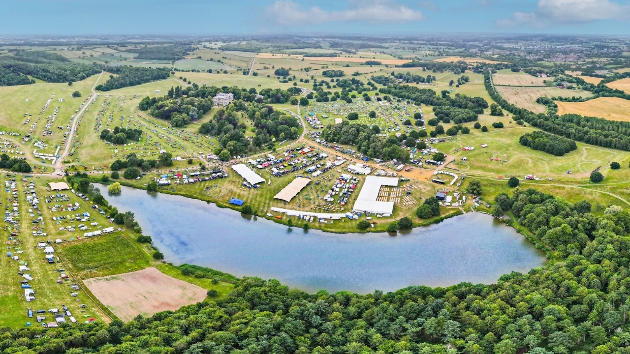 Drone shot of the ABR Festival site