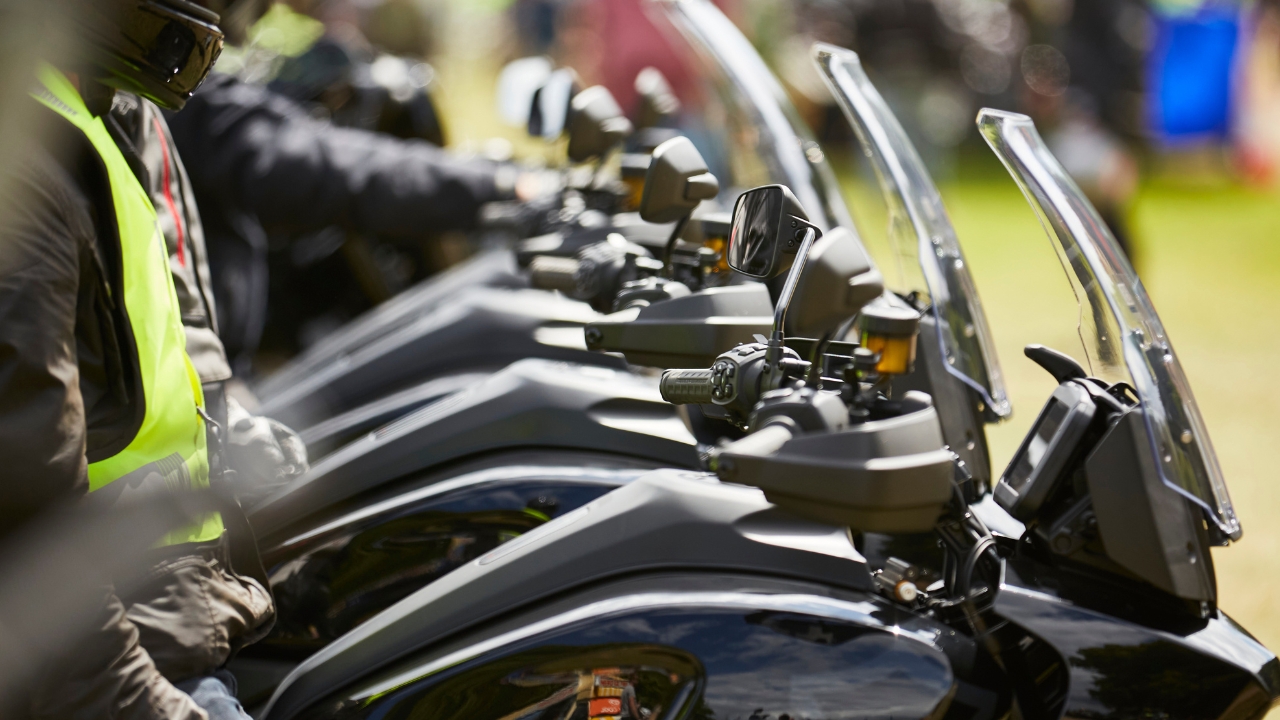 43 A group of Harley-Davidson Pan America motorcycles