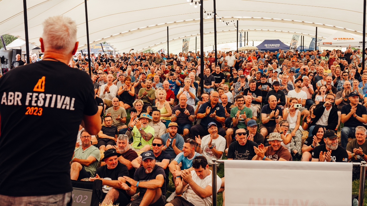 The Main Speaker Stage at the Adventure Bike Rider Festival