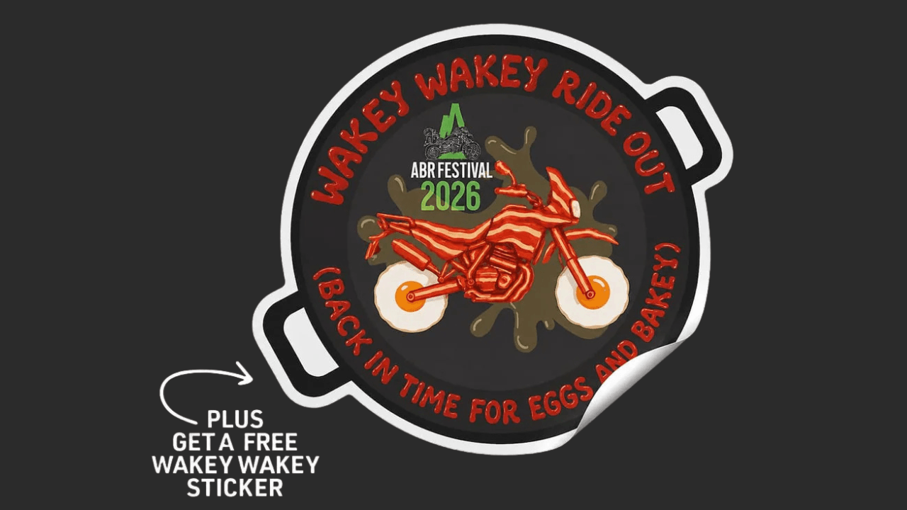 Wakey Wakey Ride Out 2026 sticker